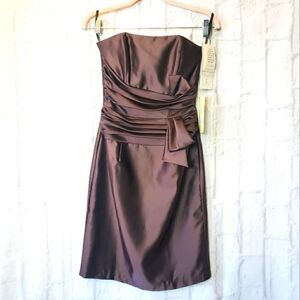 SCOTT/JESSICA MCCLINTOCK Satin Strapless Formal Dress